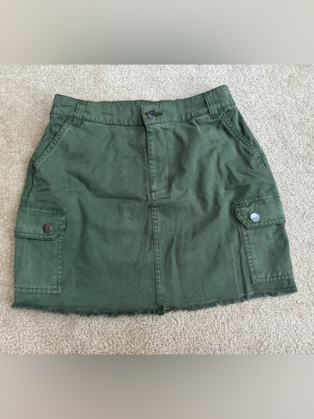 Aeropostale Sz M Olive Green Cargo Mini Skirt